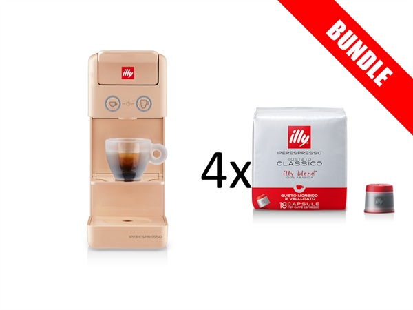 ILLYCAFFE' S.P.A Macchina caffè y3.3 Arancio+4 confezioni caffè iperespresso tostato classico