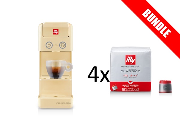 ILLYCAFFE' S.P.A Macchina caffè y3.3 Gialla+4 confezioni caffè iperespresso tostato classico