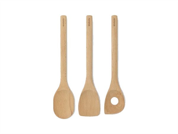 BRABANTIA Profile, set 3 utensili da cucina in legno