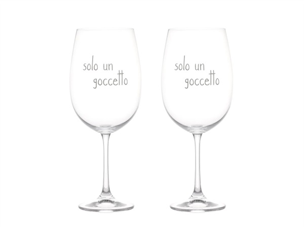SIMPLE DAY LIVING & LIFESTYLE Set 2 calici solo un goccetto, 64 cl