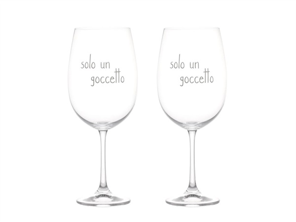 SIMPLE DAY LIVING & LIFESTYLE Set 2 calici solo un goccetto, 64 cl