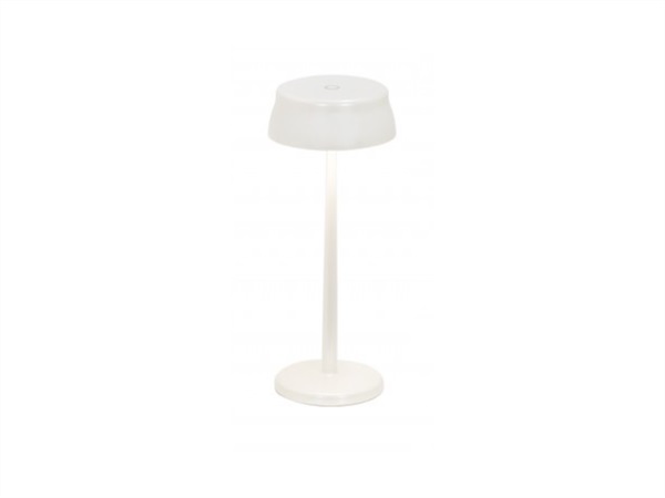 ZAFFERANO S.R.L. Sister light, lampada ricaricabile da tavolo wi-fi - bianco perlato