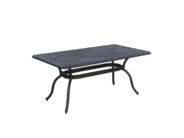 VERDELOOK Elizabeth, tavolo rettangolare, 170x95x74,5 cm, nero