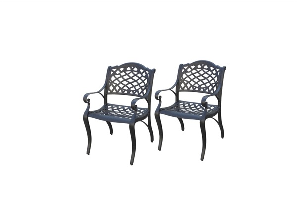 VERDELOOK Elizabeth, coppia di sedie, 64x67x88 cm, nero