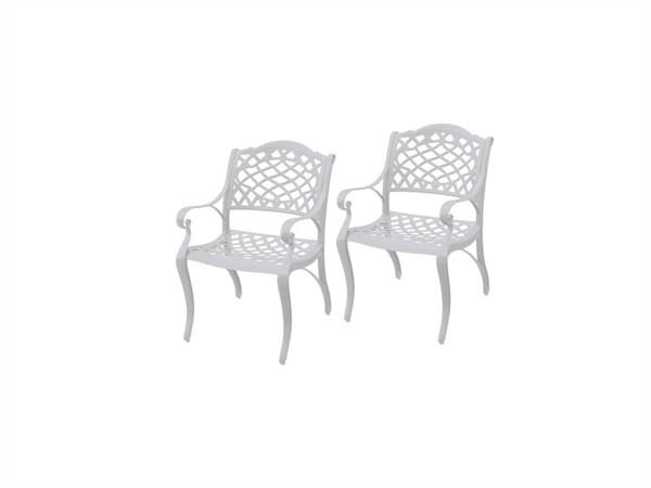 VERDELOOK Elizabeth, coppia di sedie, 64x67x88 cm, bianco
