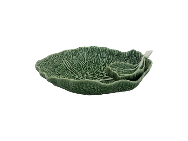 BORDALLO PINHEIRO Couve, foglia con ciotola grande verde 34 cm