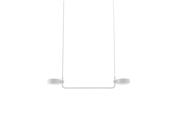 ZAFFERANO S.R.L. Super O, lampada ricaricabile a sospensione, 2 moduli - bianco