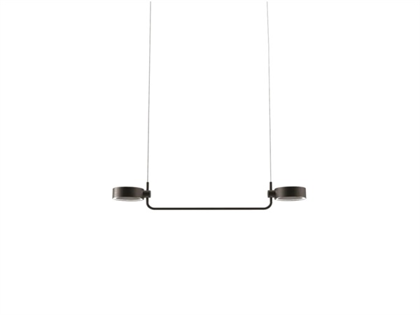 ZAFFERANO S.R.L. Super O, lampada ricaricabile a sospensione, 2 moduli - nero