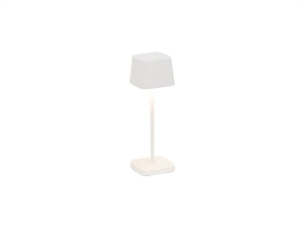 ZAFFERANO S.R.L. Ofelia micro pro, lampada da tavolo ricaricabile - bianco opaco