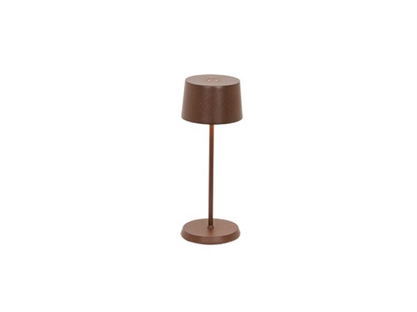 ZAFFERANO S.R.L. Micro olivia pro lampada da tavolo ricaricabile di zafferano - corten