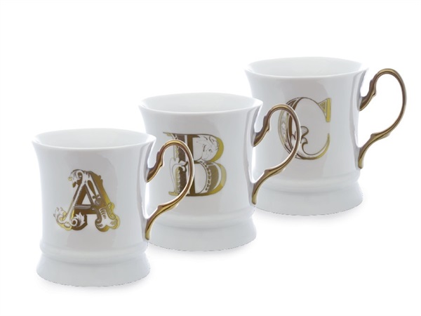 LIVELLARA S.R.L. Letter Mug Gold Livellara