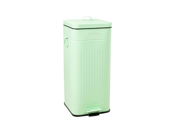 NOVITA' HOME Pattumiera verde pastello 30 lt - metallo