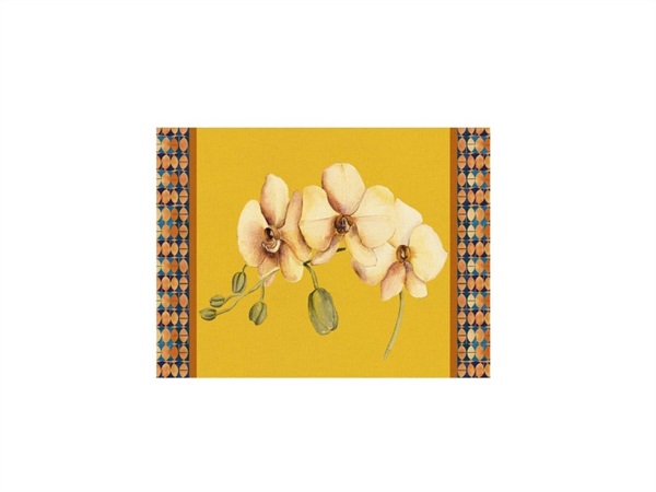 L'OCA NERA Tovaglietta rigida gialla 39x29,5 cm - Orchidea