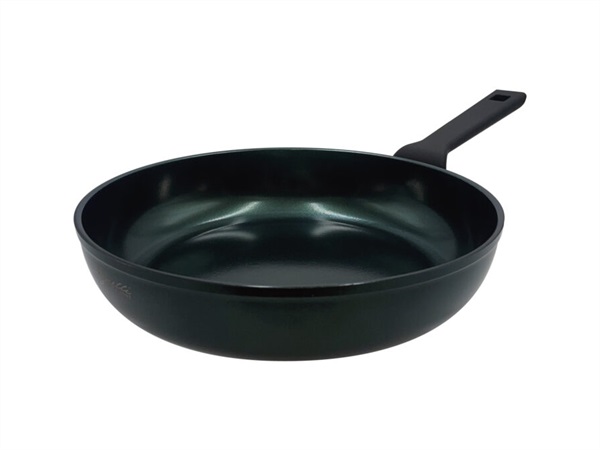 PENTOLE AGNELLI Padella antiaderente ceramico svasata alta AlBlack Elite 1 manico soft touch - Ø 28 cm
