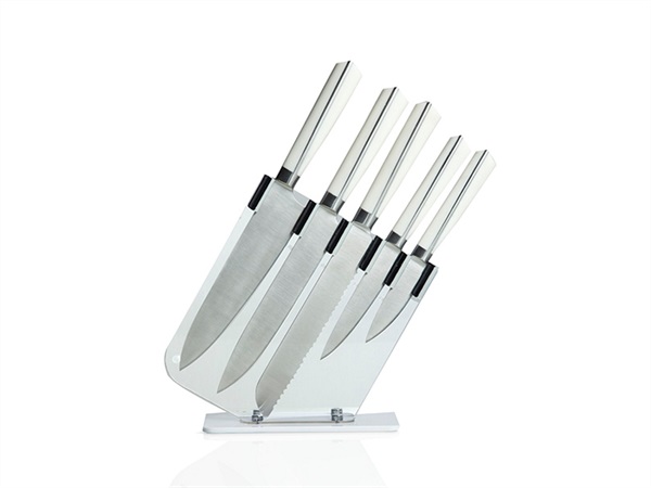 BRANDANI GIFT GROUP S.A.S. CEPPO VELA IN PLEX CON 5 COLTELLI IN ACCIAIO INOX BRANDANI