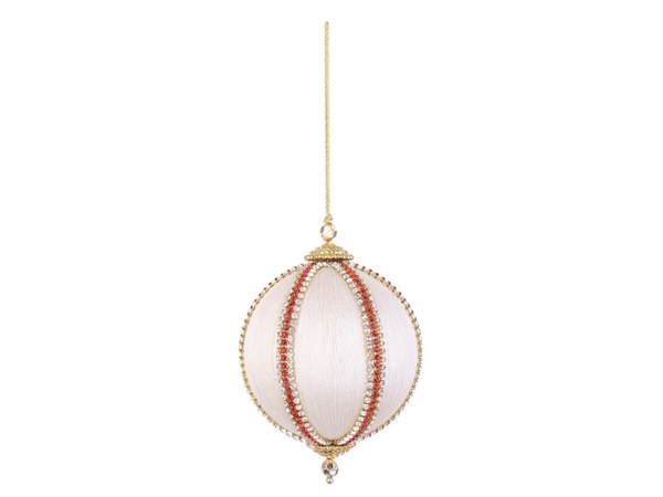 BIZZOTTO Sfera Diamond avorio, Ø10 cm