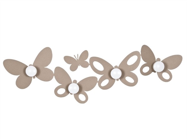 Appendiabiti Butterfly beige, 73x22 cm