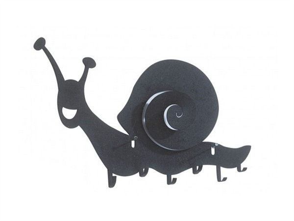 Appendichiavi chiocciola nero, 18x27 cm