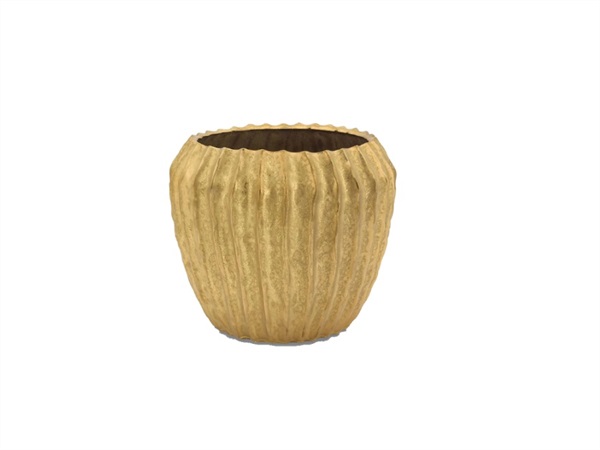 RITUALI DOMESTICI Solchi, cachepot oro M