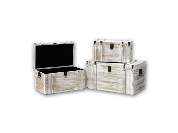 Baule in legno bianco