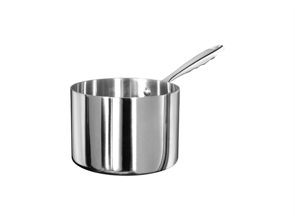 PENTOLE AGNELLI Casseruola induzione 1907 alta in alluminio e acciaio lucido 1 manico, Ø16 cm