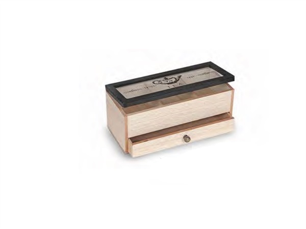 DISRAELI HOME DECOR Scatola cucina 3 divisori/1 cassetto, 24x11x9 cm