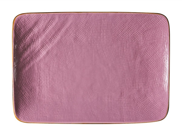 NOVITA' HOME Mediterraneo, piatto rettangolare Rosa 27 cm