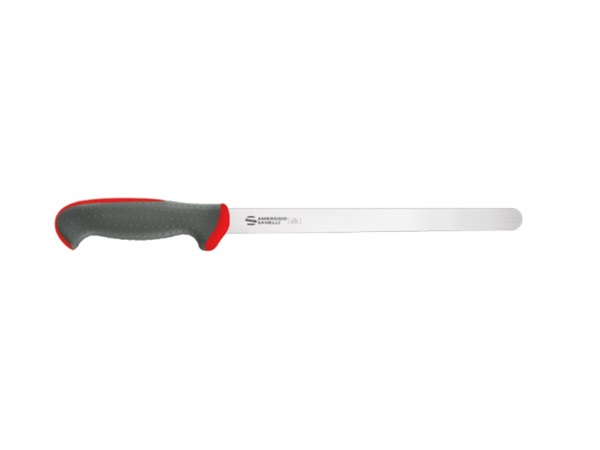 AMBROGIO SANELLI Tecna colore - coltello prosciutto stretto, rosso, 28 cm
