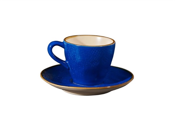 NOVITA' HOME Mediterraneo, tazza caffè con piattino blu