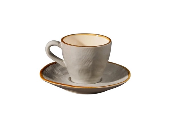 NOVITA' HOME Mediterraneo, tazza caffè con piattino fango