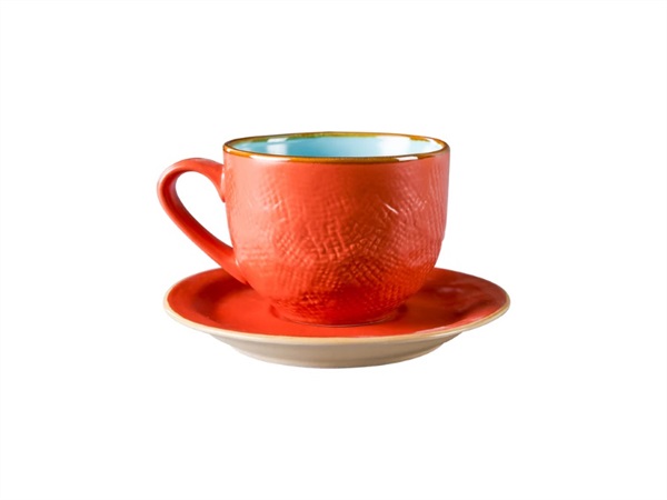 NOVITA' HOME Mediterraneo, tazza macchiato con piattino jaffa