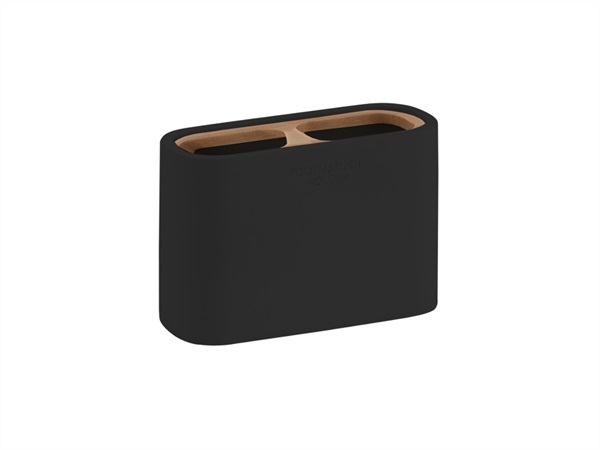 GEDY SPA Ninfea, portaspazzolini nero matt