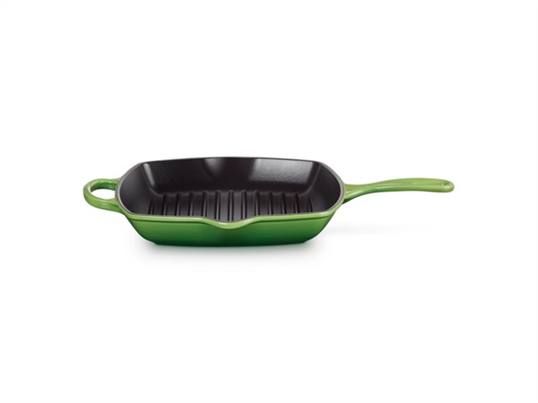 LE CREUSET Evolution, bistecchiera skillet quadrata in ghisa vetrificata 26 cm - verde bamboo