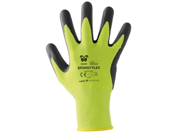 NERI SPA Guanti SPONGY FLEX - giallo fluo/nero
