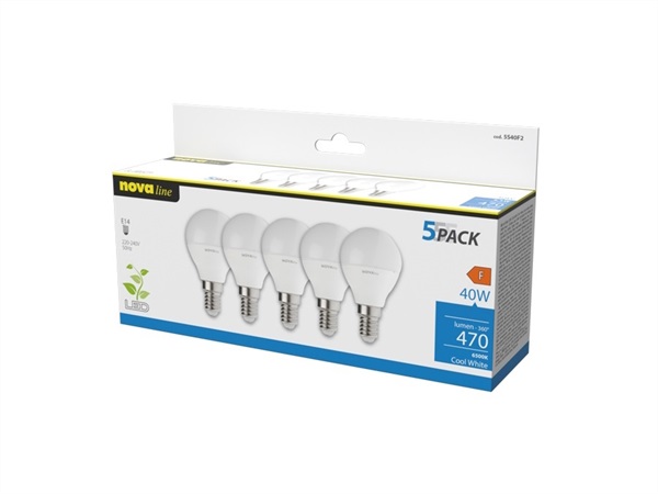 NOVA LINE Pentapack Led Sfera 4,9W - 6500K - 5S40F2