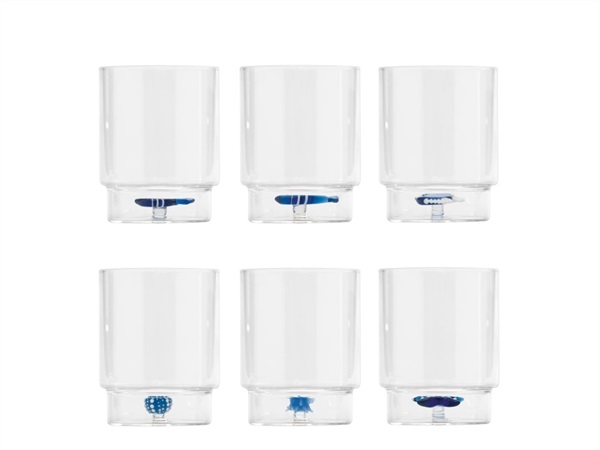 ZAFFERANO S.R.L. Teca mare, set 6 bicchieri tumbler 35 cl