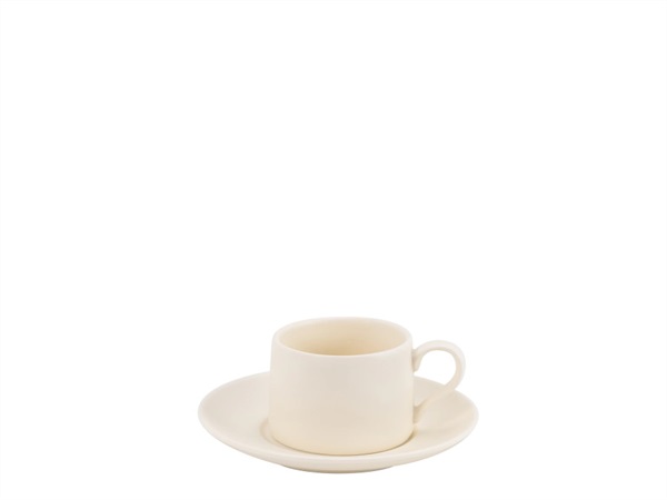 ZAFFERANO S.R.L. Levante, tazzina caffè con piattino avorio 8 cl