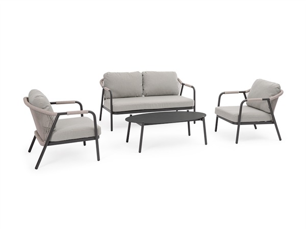BIZZOTTO SET SALOTTO C-C MIRAVET ANTRACITE/KHAKI