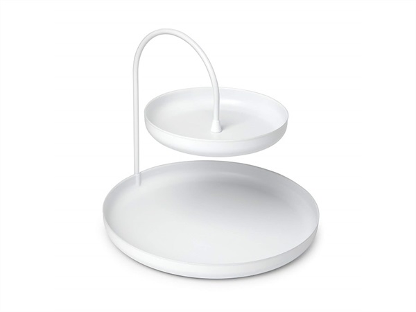 UMBRA Portaoggetti Poise two tiered tray, bianco
