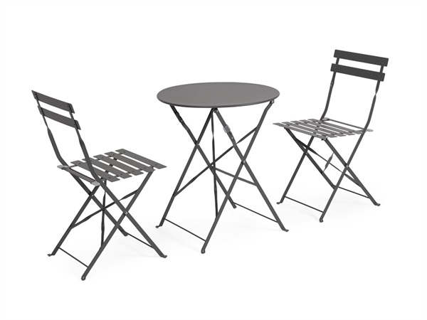 BIZZOTTO SET BISTROT AUSTIN ANTRACITE