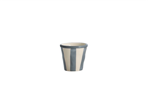 ZAFFERANO S.R.L. Lido, bicchierino righe grigio 7 cl