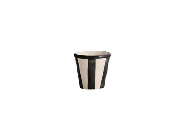 ZAFFERANO S.R.L. Lido, bicchierino righe nero 7 cl
