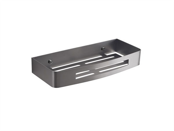 GEDY SPA Nerva, portaoggetti doccia rettangolare gun metal