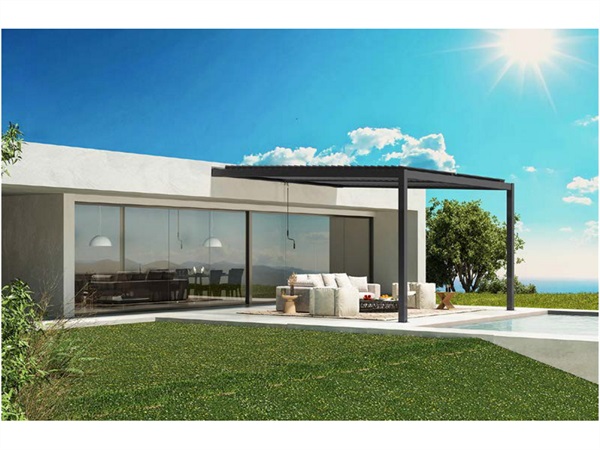 MAGAZZINI COSMA S.P.A. Pergola bioclimatica antracite 4x2,5, addossata