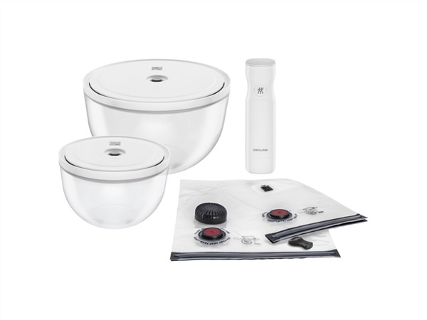 ZWILLING J.A.HENCKELS ITALIA Fresh & save, set sottovuoto, in vetro, bianco