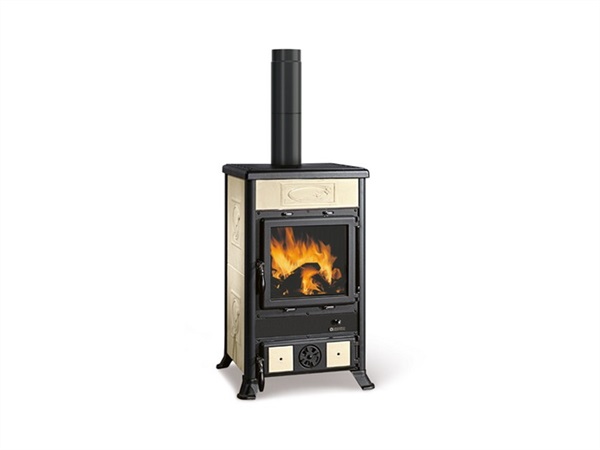 LA NORDICA Rossella R1 5.0 Ceramica, stufa a legna, liberty panna