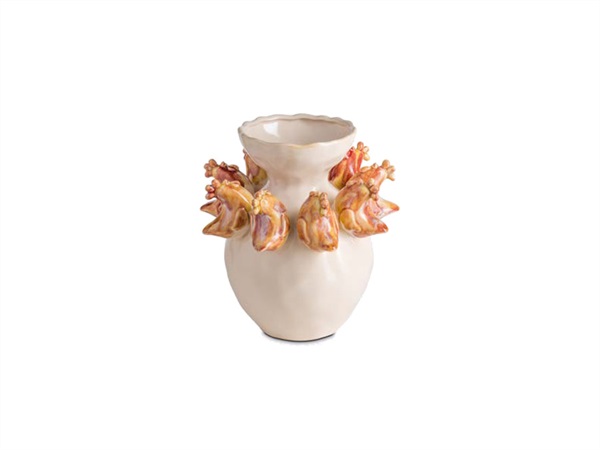 RITUALI DOMESTICI Vedetta, vaso galline Ø21 cm, rosa