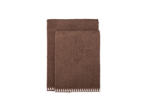 MAISON SUCREE Brera, asciugamano viso + ospite - Cioccolato