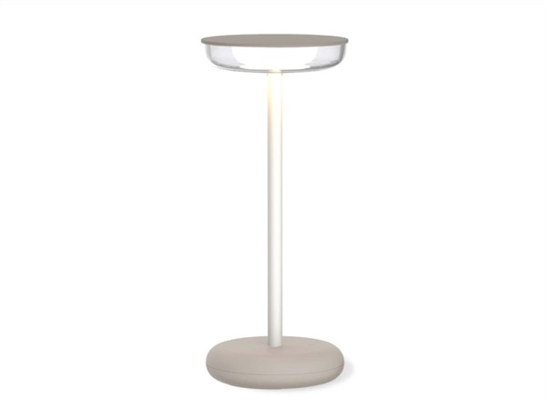WD LIFESTYLE Lampada da tavolo ricaricabile tortora