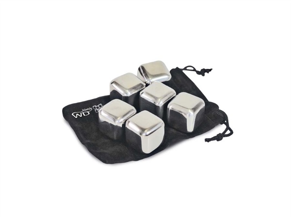 WD LIFESTYLE Set 6 cubetti raffredda drink riutilizzabili in Acciaio inox